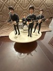 The Beatles Band Figurine Display On Round Base W  Instruments   Drum Set No Box