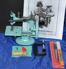 Singer 20 Childs Toy Sewing Machine Powder Coated Serviced Tested Seafoam Green