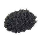 Nice 12mm Curly Men Toupee Human Hair Durable Thin Skin Full Pu Base Male Wig