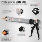 Dcp Professional Gun 600 Sausage Caulk Gun 20 Oz  - Manual Polyurethane   Sil   