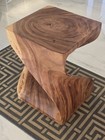 Vtg Tree Root Wood Stand Stump Stool Side Table Base Stand Carved Art Sculpture