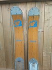 Vintage Set Waterskis Water Wooden Skis  65  Long Canadian Champion Jumper
