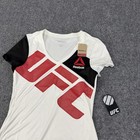 Ufc Shirt Womens Small White Reebok X Athlete Jersey Combat Mma T-shirt