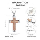 Cross Cremation Jewelry Cross Urn Necklace Ashes Memorial Necklace For Human pet