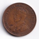 Canada 1925 1c One Small Cent Copper Coin King George V Vg Very Good