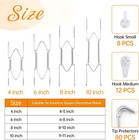 20 Pieces Stainless Steel Spring Plate Hangers For The Wall  4 6 8 10 Inch Invis