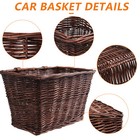 Durable And Sturdy Bike Storage Basket Wicker Woven Bicycle Carrier Baskets