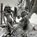 Tom Meier Rare Vintage Rawcliffe Pewter 1993 Rf 3011 Dragon And Woman Figure