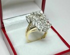 Art Deco 4 50 Ct White Diamond Vintage Wedding Ring 14k Yellow Gold Plated