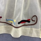 Vtg Yellow Apron Womens Bird Applique Retro Folk Art Rockabilly Seamstress Made