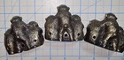 Three Vintage No Evil Monkey Metal Incense Burner Tops  Look