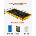 Uimoso 2 Drum Spill Containment Pallet  4409 Lbs Capacity  Durable Hdpe