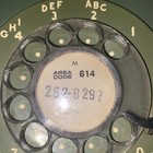 Vintage Bell System Western Electric Avocado Green Rotary Dial Telephone Phone