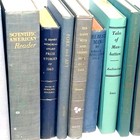 Book Lot Of 5 Blue Shades Of Blue Old Vintage   Antique Hardcover Decor Staging