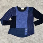 Spencer Alexis Skirt Top Set Womens Small Blue Patchwork Boho Artsy Made Usa