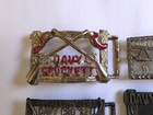 Vintage 1950s Davy Crockett Promo Belt Buckle Lot Walt Disney Tv Series Show Set