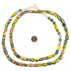 Oval Antique Venetian African Millefiori Trade Beads  15851 10mm Ivory Coast