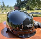 Harley Davidson Half Helmet Xxl Black 100 Year Gloves   And Carring Bag D1