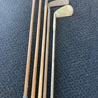 Lot Of 5 Antique Wood Shaft Golf Clubs