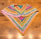 Crochet Multi Color Pastel  Simply Everything Shawl 
