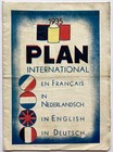 Original Vintage Map International Exhibition - Brussels -pictorial -plan - 1935