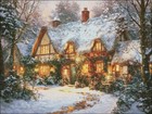 Christmas Cottage 9 - Diy Chart Counted Cross Stitch Patterns Needlework Dmc