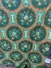 Pair Vintage Mid Century Curtains Woven Cotton Mix Large Flowers W46    D80     l