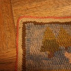 Vintage Hand Hooked Moose Rug Mat 9x9 Primitive Folk Art Cabin Lodge Wall Hangin