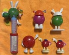 M m s Lot Of 6 Multicolor Candy Fan And Figurine Collectibles