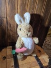 Vintage Eden Toys Musical Peter Rabbit Bunny Plush W  Carrot 1980s Frederick War