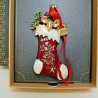 Monet Christmas Stocking Pendant Ornament Red Enameled 2020 New Iob