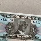          Haiti 1 Gourde 1979 Banknote Unc Haitian Currency Paper Money