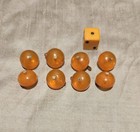 Amber Bakelite  Buttons  Set Of Eight  3 4 In  Vintage 