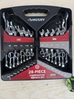 Husky 28-piece Combination Wrench Set Sae   Metric W  Storage Case