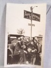 1920   s Vintage Photo Two Couples Automobile Auto Checked Sign 25 Cents
