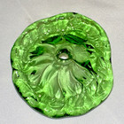 Antique Hand-blown Green Rosettes Crystal Chandelier Lamp Parts Suncatcher 2 
