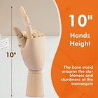 Falling In Art Wooden Hand Model  10inches Right Hand Mannequin Figure For Je   
