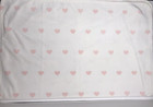 Baby Blanket White Pink Hearts Velvety Soft 30x40 Security Lovey Thick Luxury