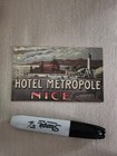 Vintage Luggage Label-baggage Decal Hotel Metropole Nice  France -new 3 25 X 5 5