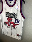 Vintage Toronto Raptors Vince Carter  15 Jersey Nike Small White Dinosaur Nba