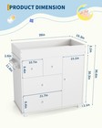 37  Height Changing Table Dresser  Multi Purpose Nursery Table With Storage