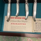 1847 Rogers Bros  Flair Silverplate Flatware Set 42 Pieces Storage Chest Utensil