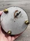 Music Trinket Box Metal Footed Powder Puff  Round 4  Vintage