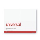 Universal 35614 100 Sheet Unruled 4  X 6  Scratch Pads - White  12 pack  New