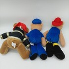 Hero Plush Bears 1 Policeman   2 Fireman Plush Stuffed Lot Of 3