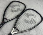 Lot Of 2 Gearbox Gb250 Racquetball Racquet 165g Black   Black white  3 5 8 Grip 