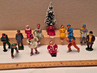 Vintage Barclay Winter Christmas Lead Figures Santa   Skaters   Sitters  13 Lot