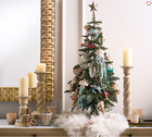 Pottery Barn Luxe Faux Fur Mini Tree Skirt 24  Diam   Natural beige