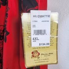 Vintage  Hilo Hattie 4x Muu Muu Dress Polyester cotton Red Black Floral Nwt  135