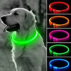 Rechargeable Led Pet Safety Light Micro Usb Colorful Flash Dog Collar Night Walk